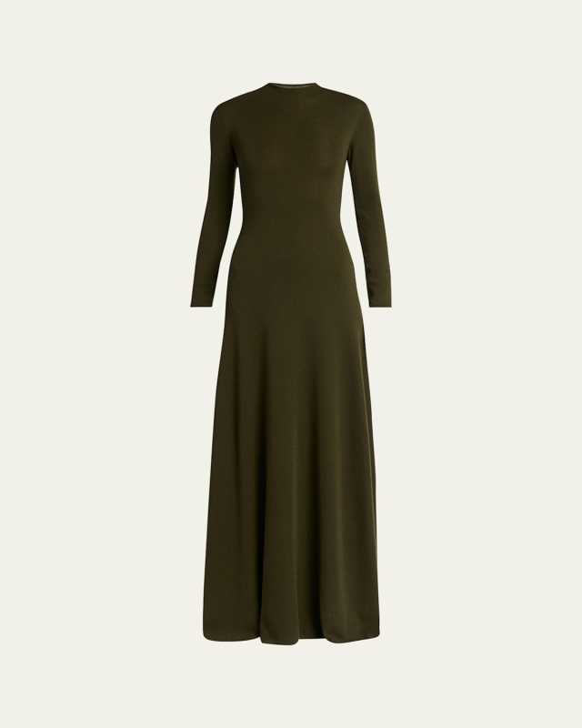Knit Long-Sleeve Maxi Dress